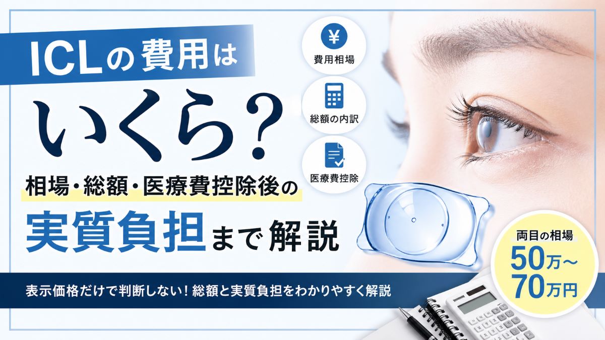 ICLの費用はいくら?相場・総額・医療費控除後の実質負担まで解説